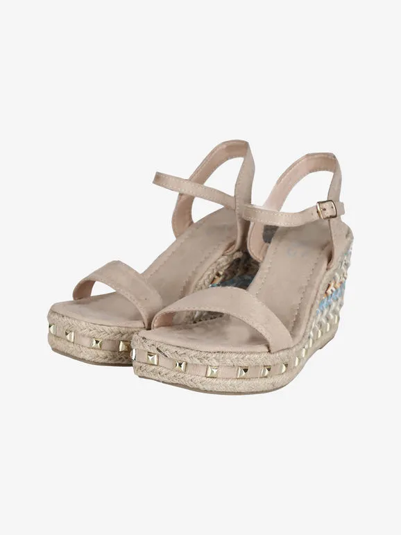 Gavi Sandalias mujer con tachuelas y cuña