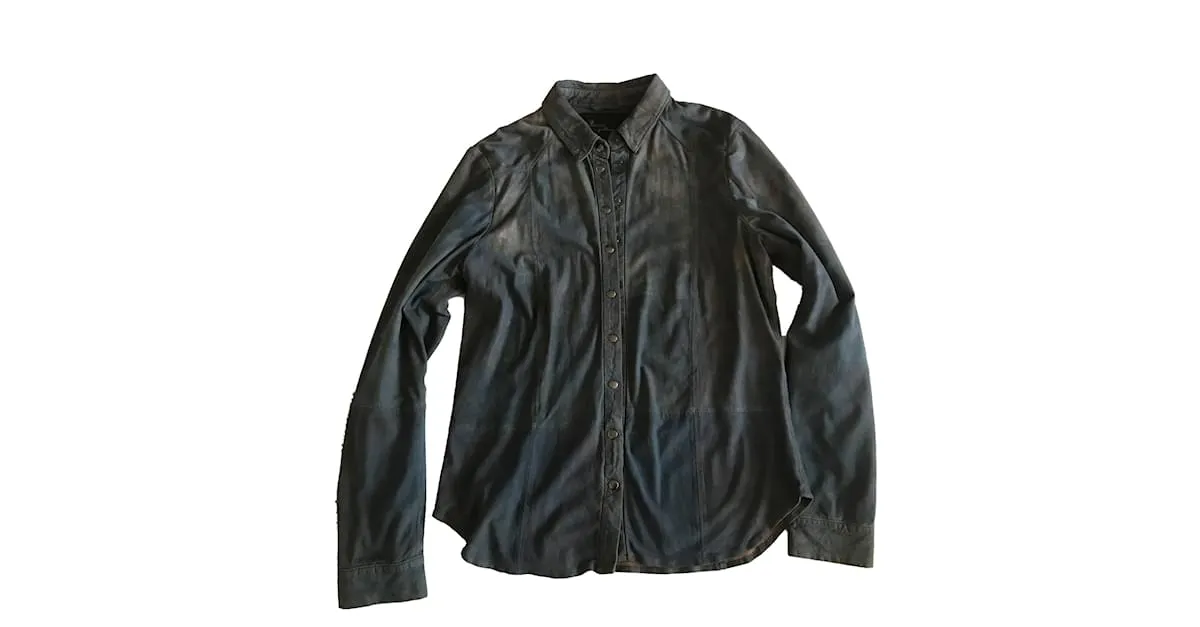 Goosecraft Camisa de gamuza Azul 