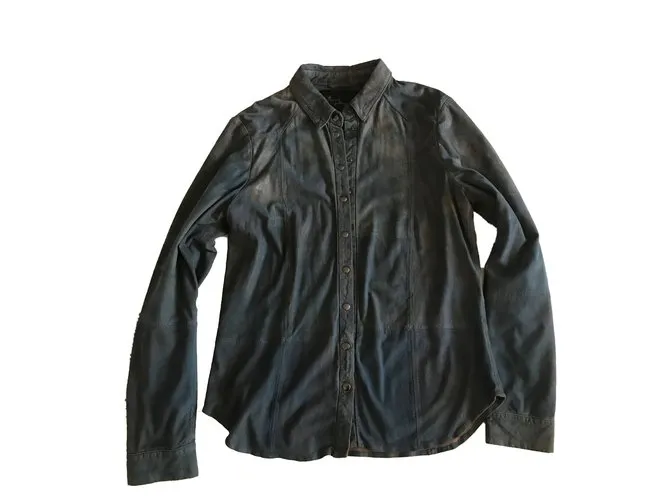 Goosecraft Camisa de gamuza Azul 