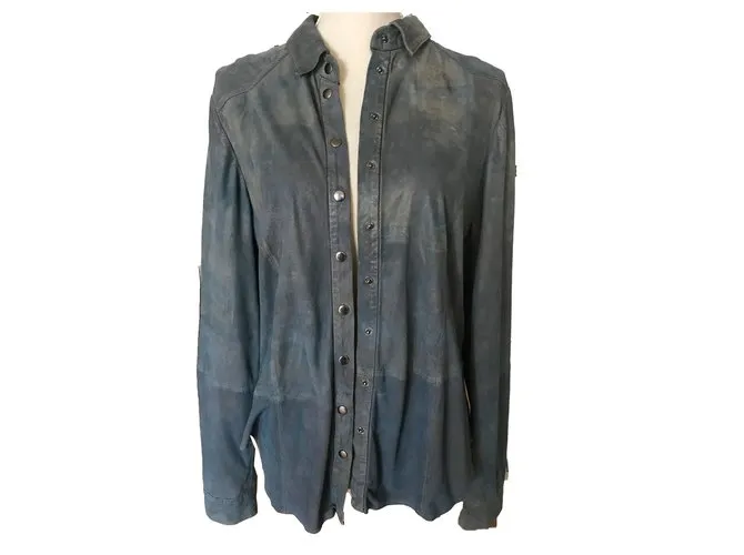 Goosecraft Camisa de gamuza Azul 