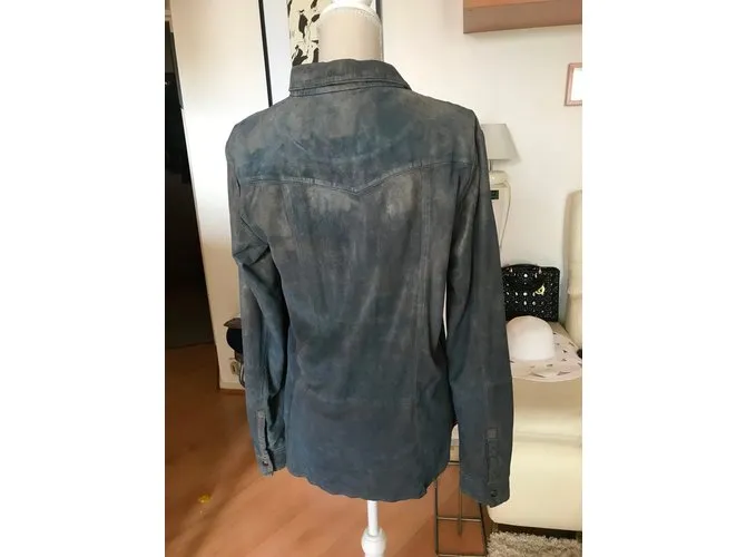 Goosecraft Camisa de gamuza Azul 