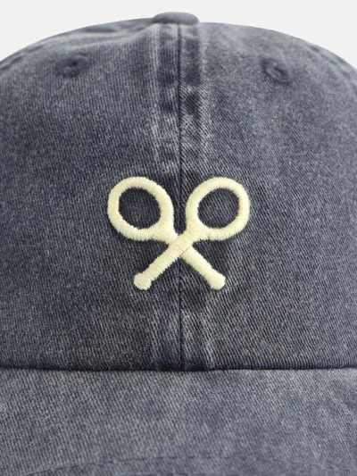 GORRA SILBON DESGASTADA RAQUETA AZUL