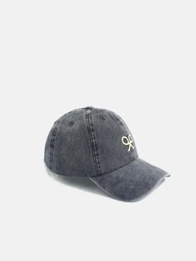 GORRA SILBON DESGASTADA RAQUETA AZUL
