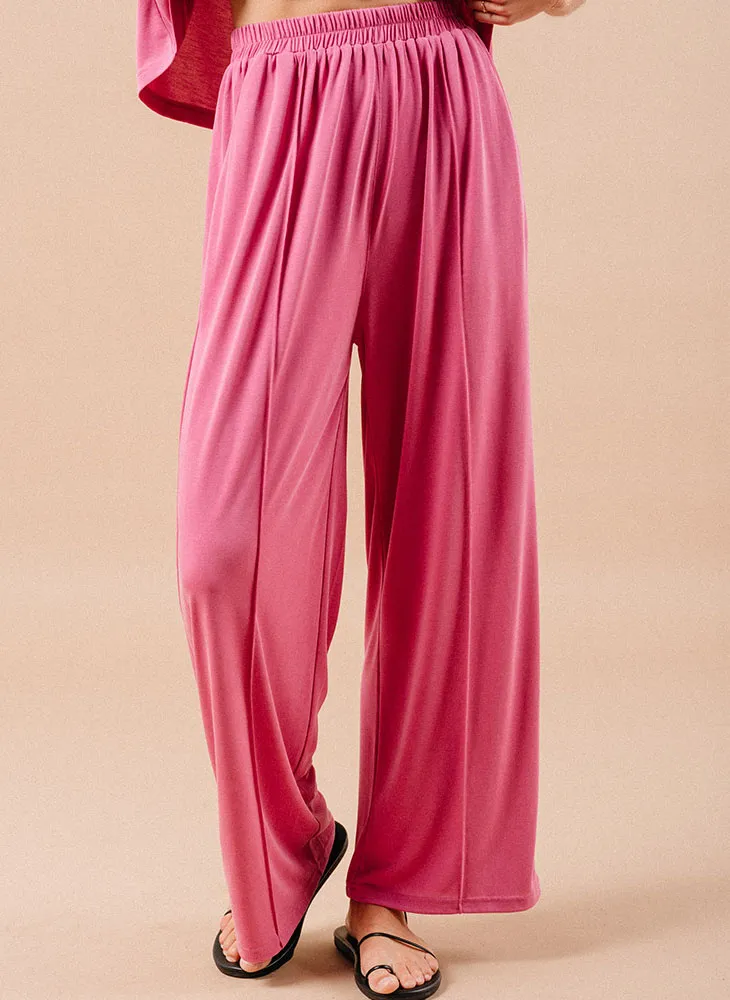 GRACE ET MILA MAXWELL  PANTALóN ANCHO EN ROSA