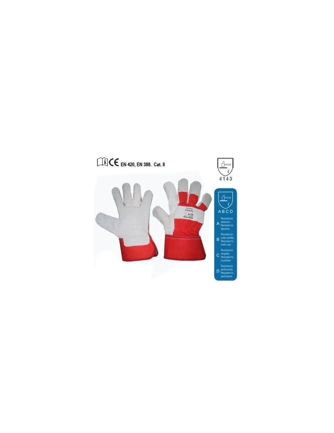 Guantes de trabajo de serraje
