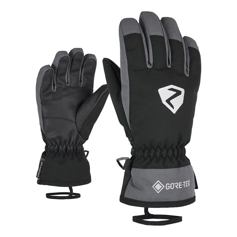 GUANTES ZIENER LARINO GORETEX (NEGRO IMáN) NIñO