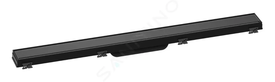 HANSGROHE RAINDRAIN MATCH  CANALETA DE DUCHA CON REJILLA DE ACERO INOXIDABLE 800, CON MARCO DE ALTURA AJUSTABLE, NEGRO 56038610