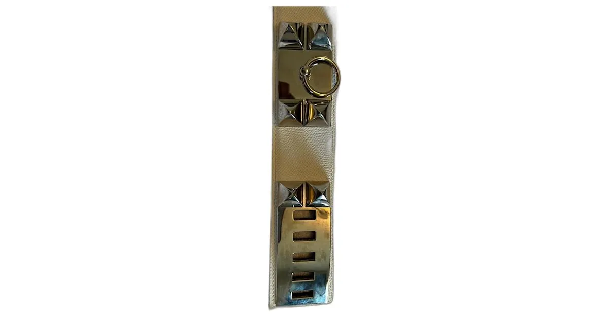 Hermès collar de perro Blanco 