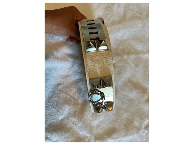 Hermès collar de perro Blanco 