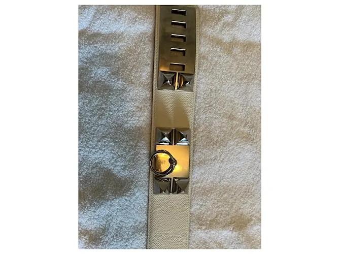 Hermès collar de perro Blanco 