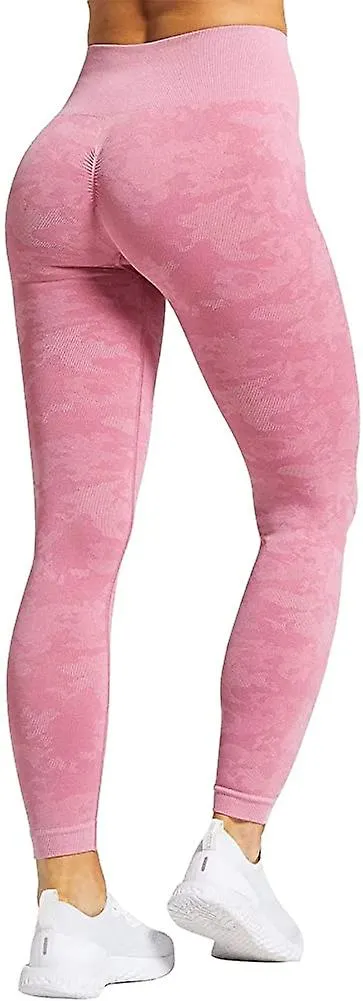 High Waist Camo Seamless Leggings For Women Gym Capri Tights Yoga Pants Girls