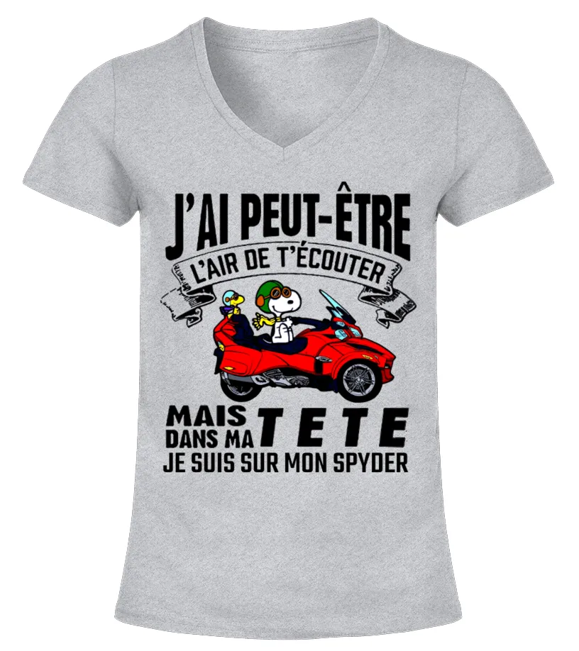 J’AI PEUTÉTRE L’AIR DE T’ÉCOUTER CAMISETA CUELLO PICO MUJER
