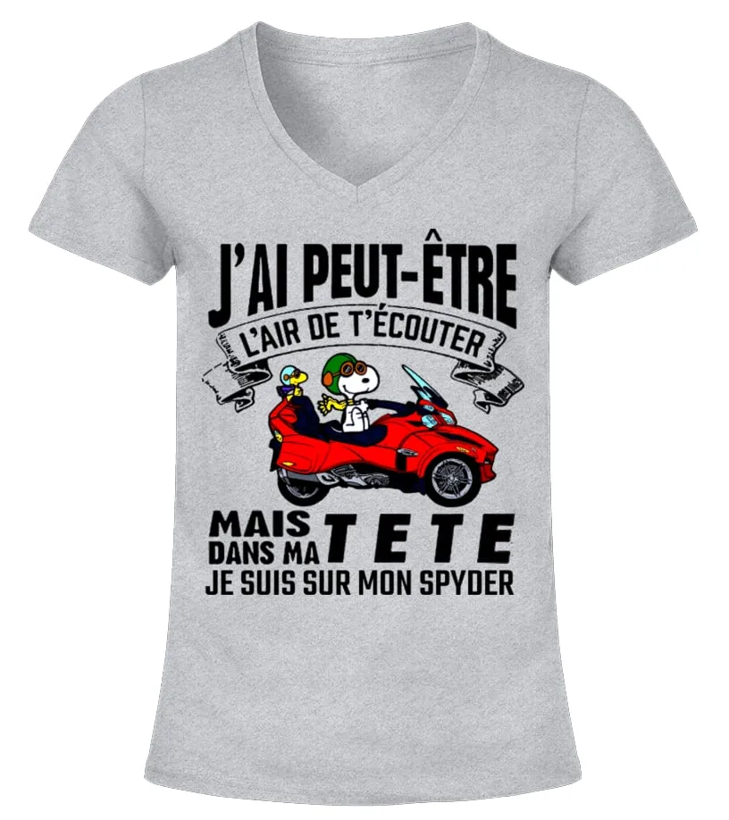 J’AI PEUTÉTRE L’AIR DE T’ÉCOUTER CAMISETA CUELLO PICO MUJER