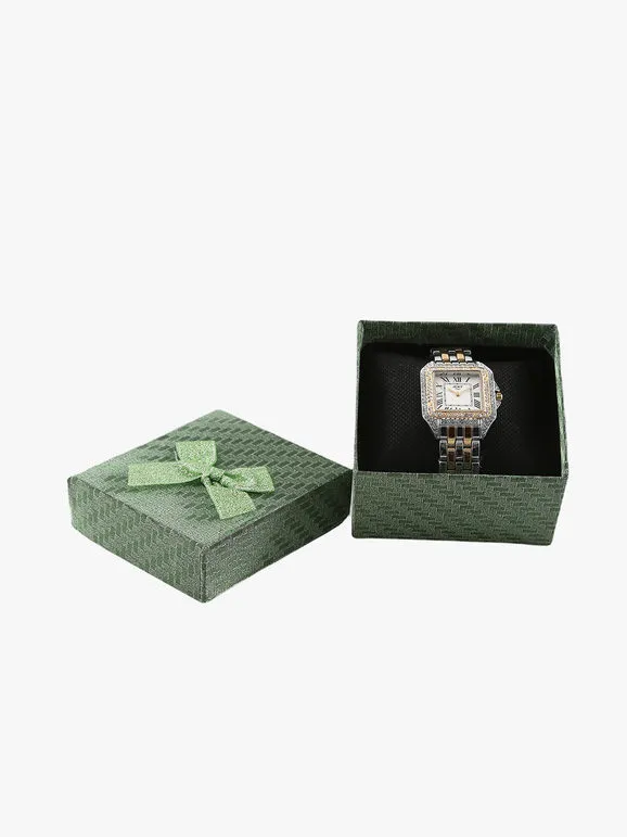 Jcky Reloj de pulsera para mujer con pedrería