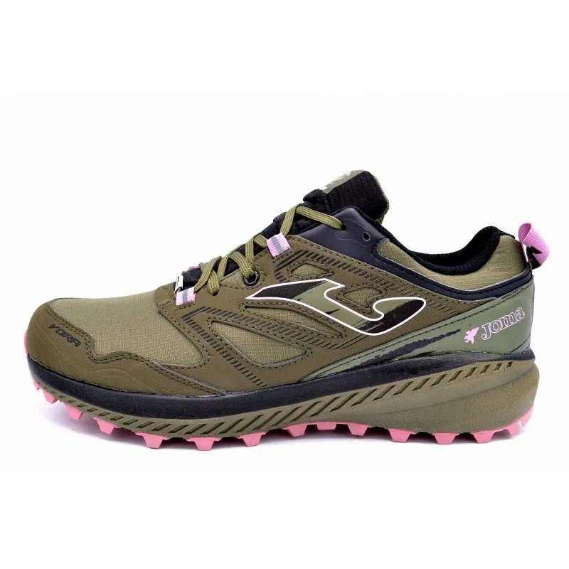 Joma Vora lady Aislatex caqui rosa | Zapatilla de trail impermeable