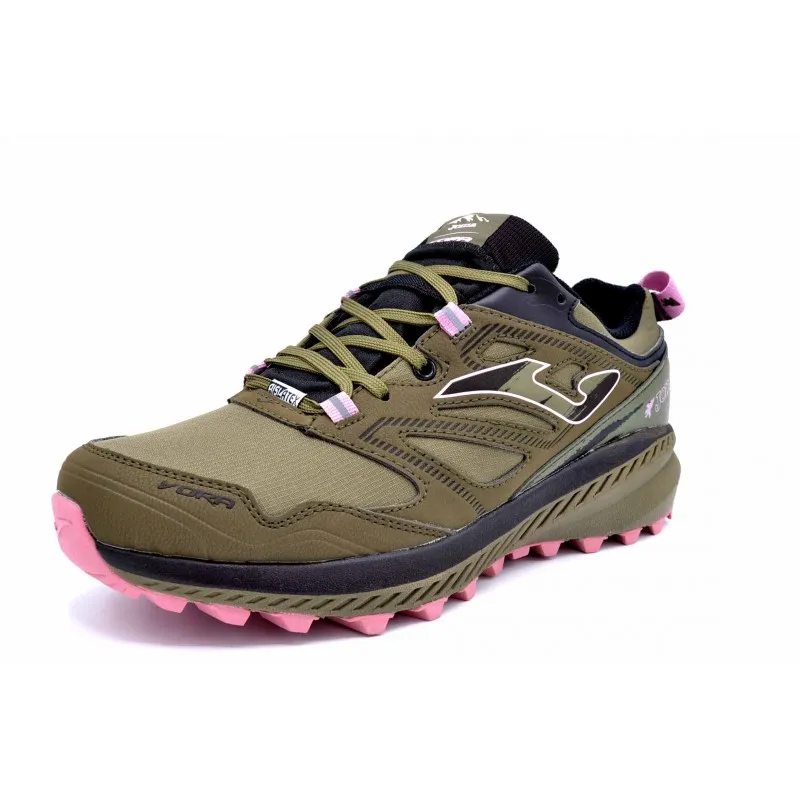Joma Vora lady Aislatex caqui rosa | Zapatilla de trail impermeable