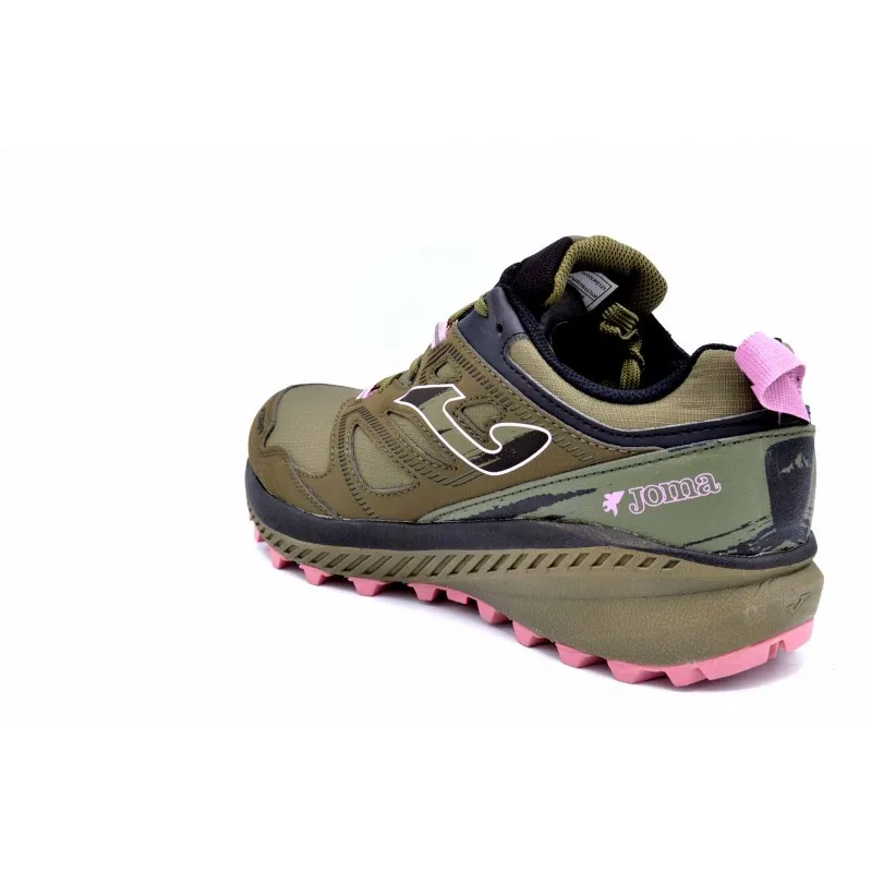 Joma Vora lady Aislatex caqui rosa | Zapatilla de trail impermeable