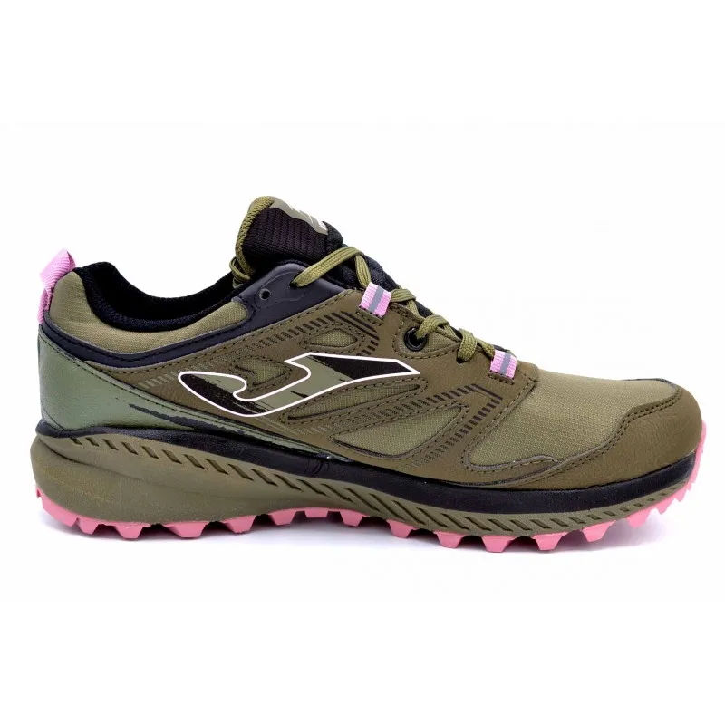 Joma Vora lady Aislatex caqui rosa | Zapatilla de trail impermeable