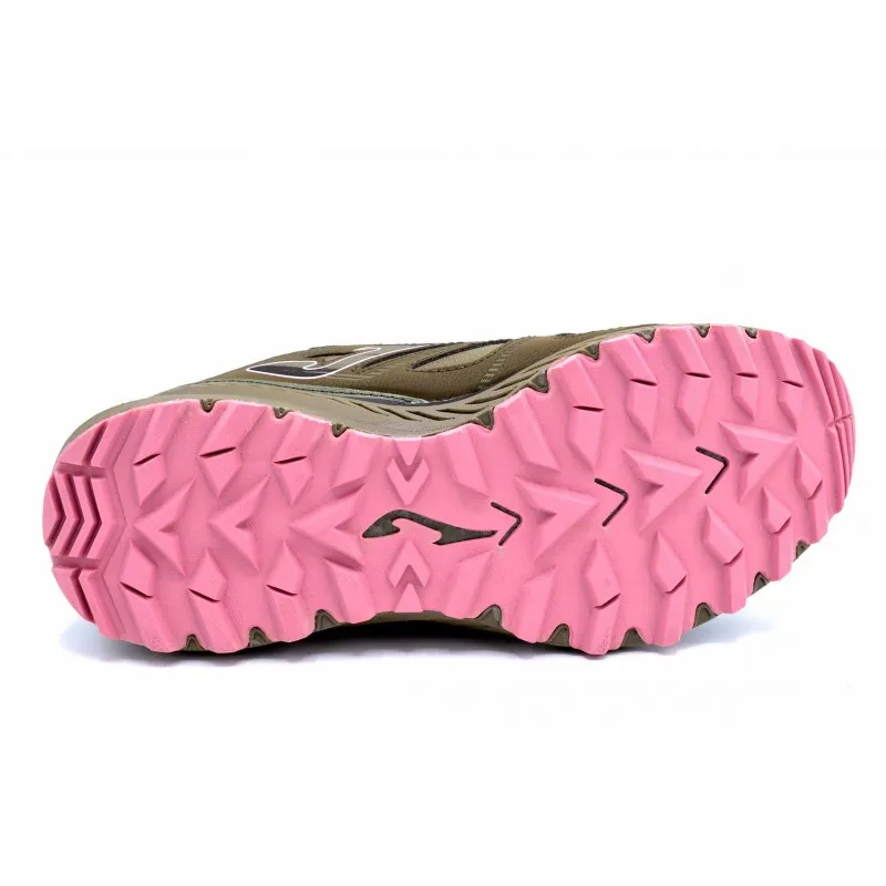 Joma Vora lady Aislatex caqui rosa | Zapatilla de trail impermeable