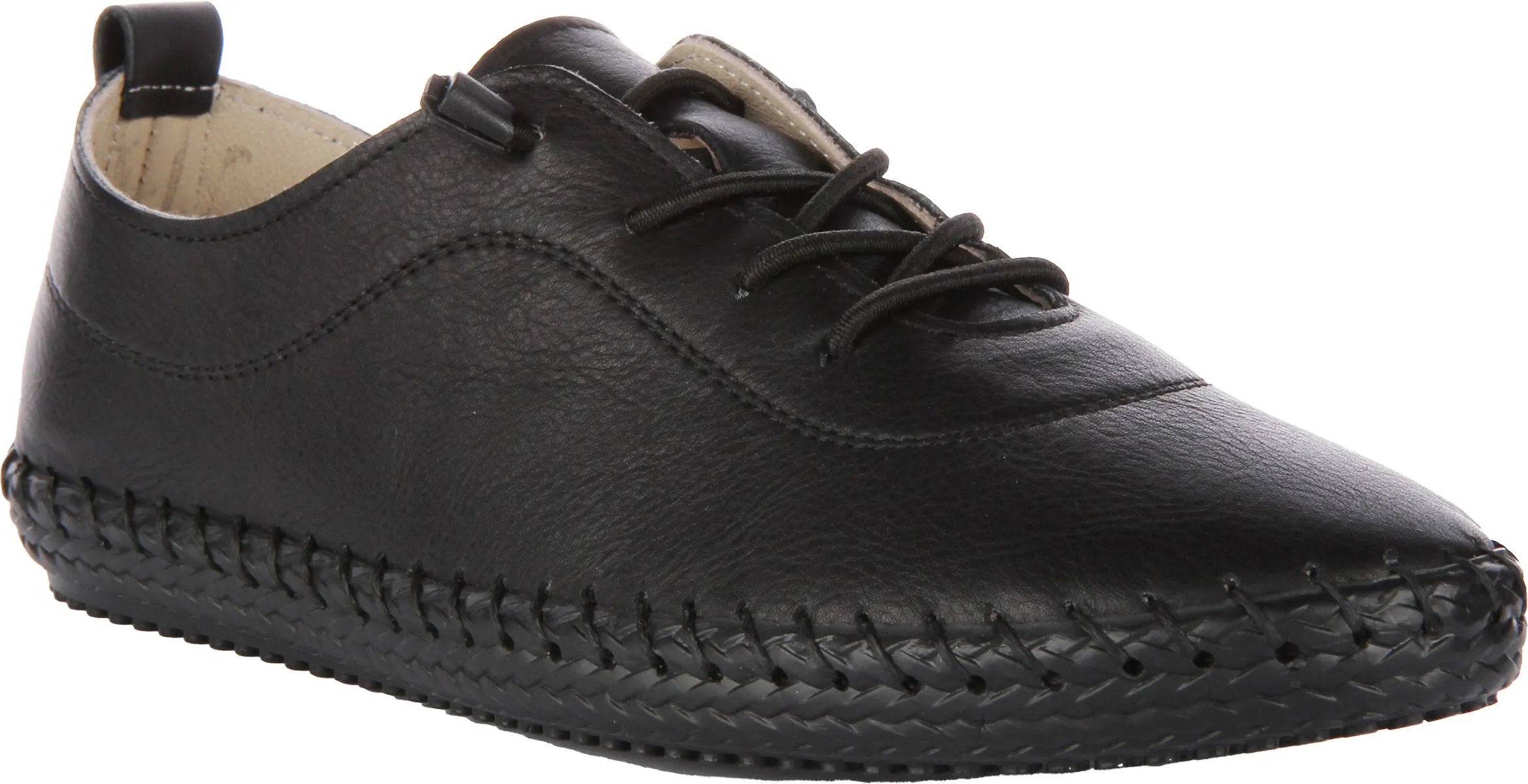 JUSTINREESS Lexi Zapatos de trabajo de piel para mujer en negro