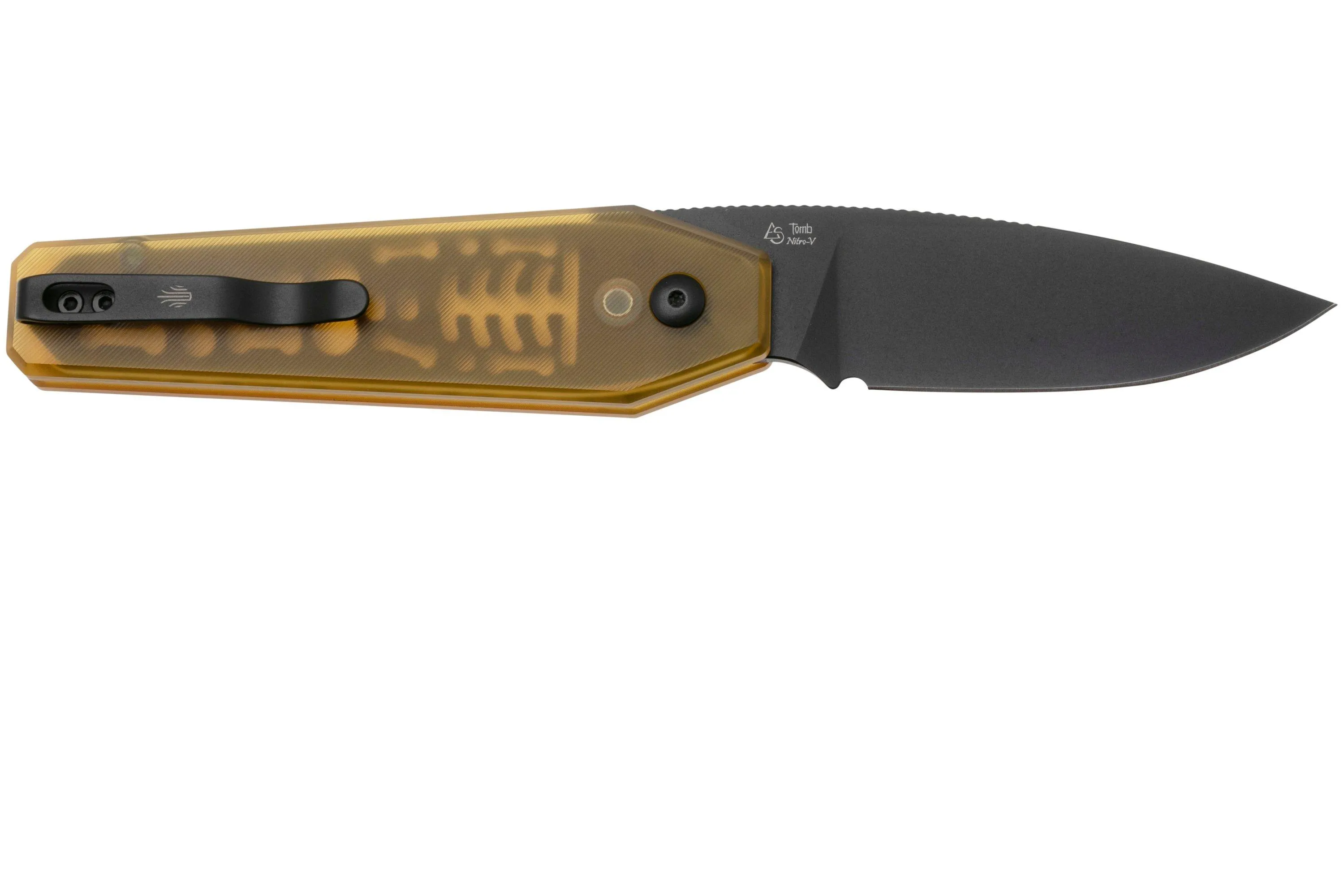 KIZER TOMB V3692A1, BLACK NITROV, YELLOW PEI NAVAJA, DISEñO DE BRADLEY DIAZ
