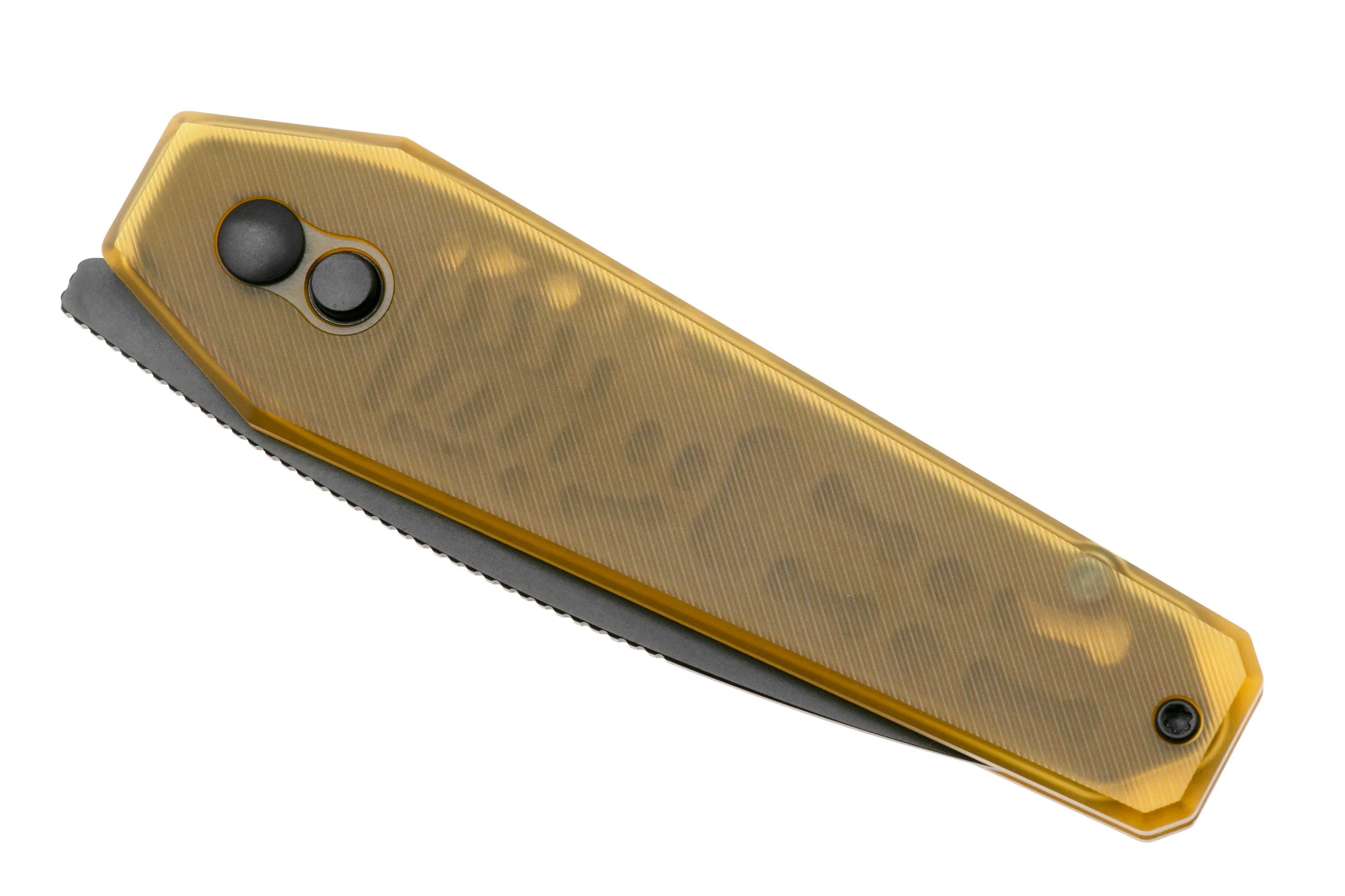 KIZER TOMB V3692A1, BLACK NITROV, YELLOW PEI NAVAJA, DISEñO DE BRADLEY DIAZ