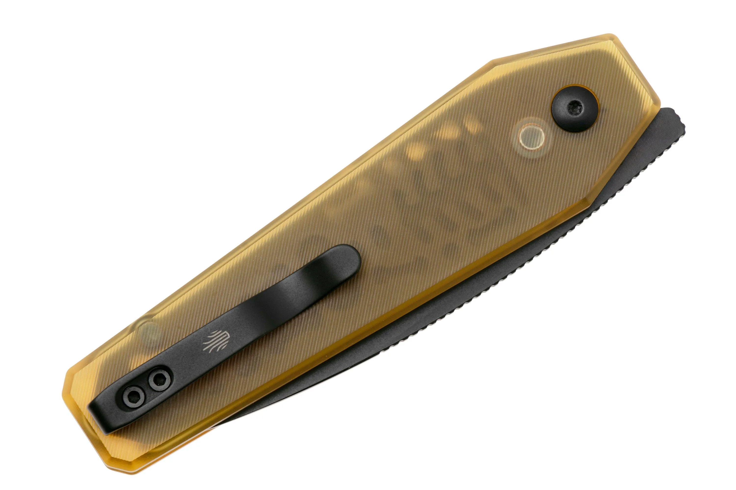 KIZER TOMB V3692A1, BLACK NITROV, YELLOW PEI NAVAJA, DISEñO DE BRADLEY DIAZ