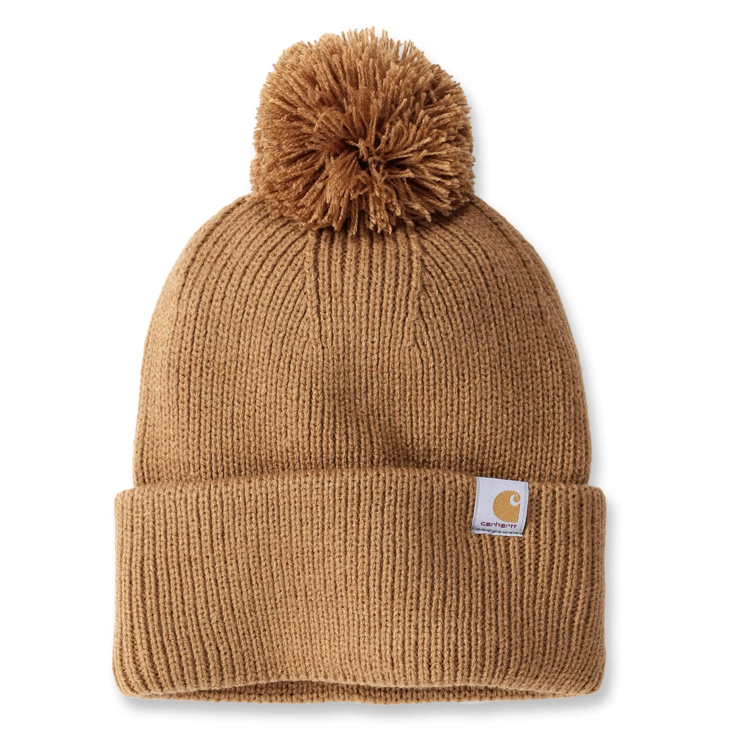 KNIT POMPOM CUFFED BEANIE