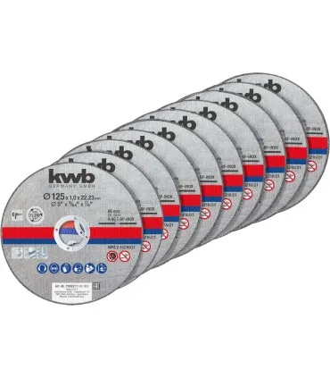 KWB Acc. Lata de 10 discos corte inox 125x1mm Eco