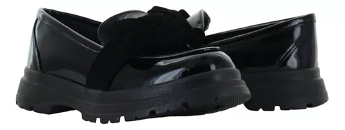 Lady One Zapato Mocasin Moda Formal Moño Charol Niña 89624