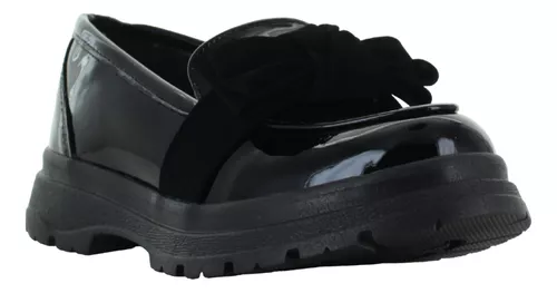 Lady One Zapato Mocasin Moda Formal Moño Charol Niña 89624