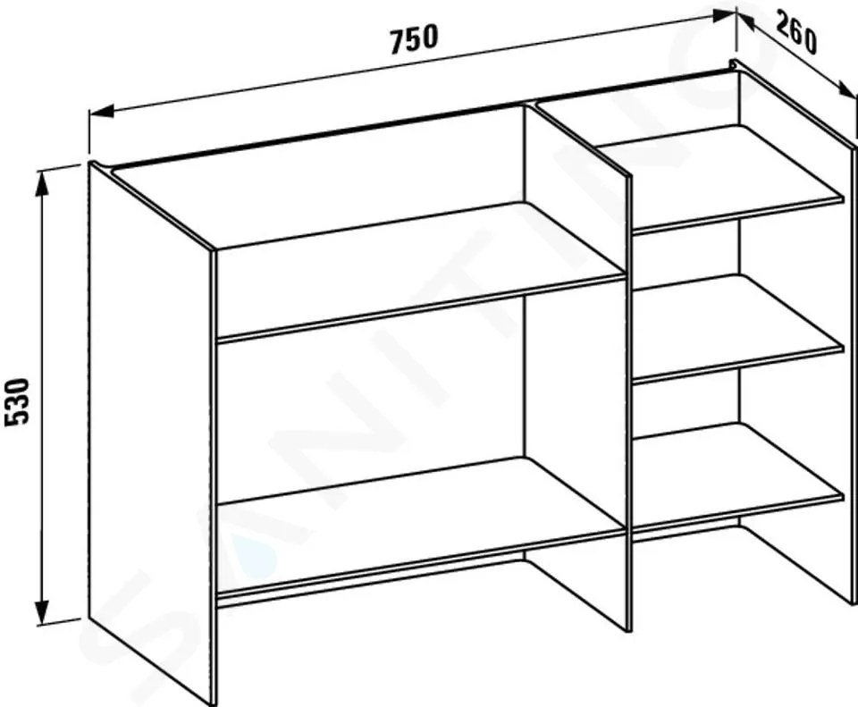 LAUFEN KARTELL  ESTANTE, 75X26X53 CM, áMBAR H3893310810001