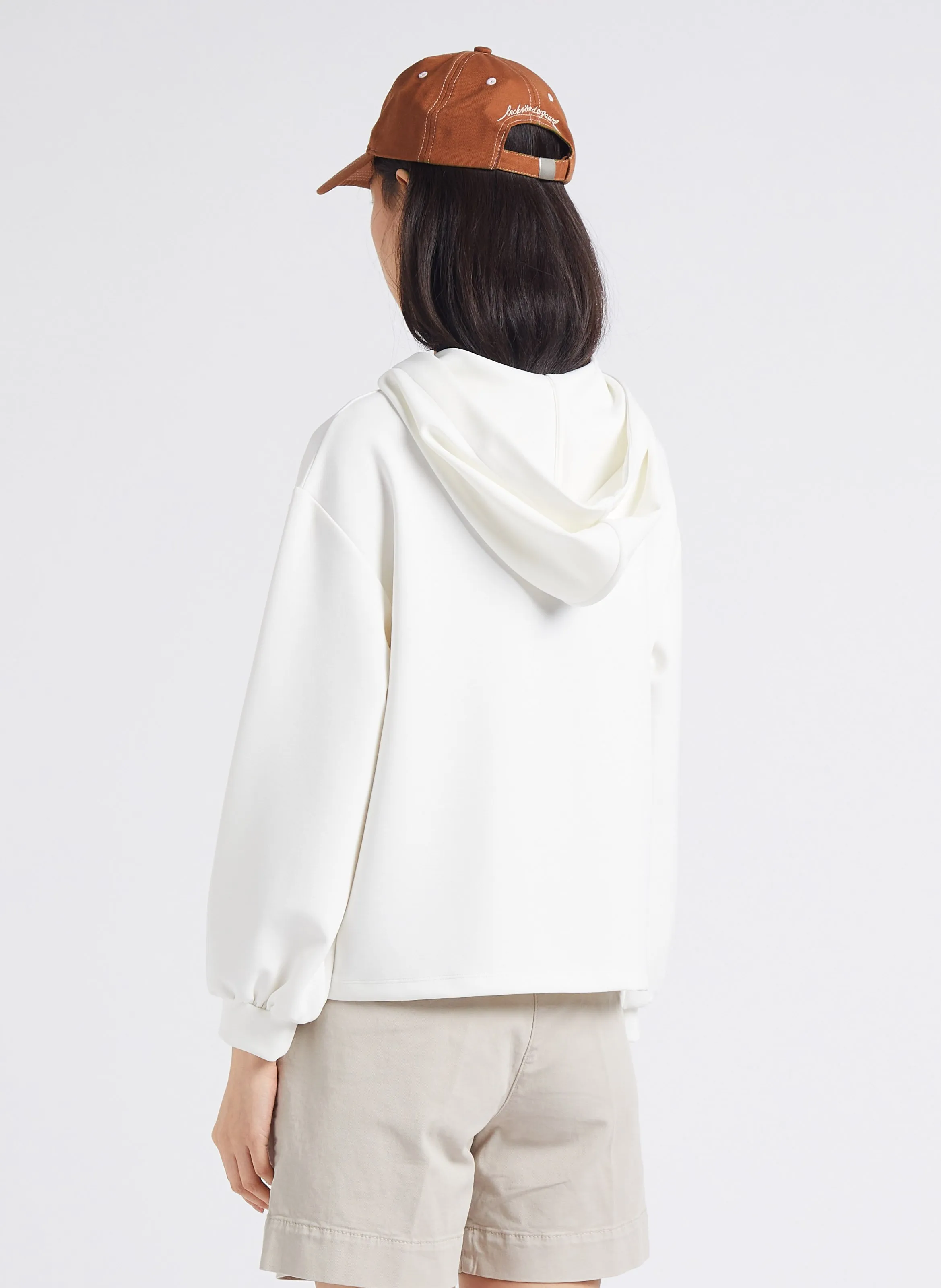 MAISON 123 CADIX  SUDADERA HOLGADA CON CAPUCHA EN BEIGE