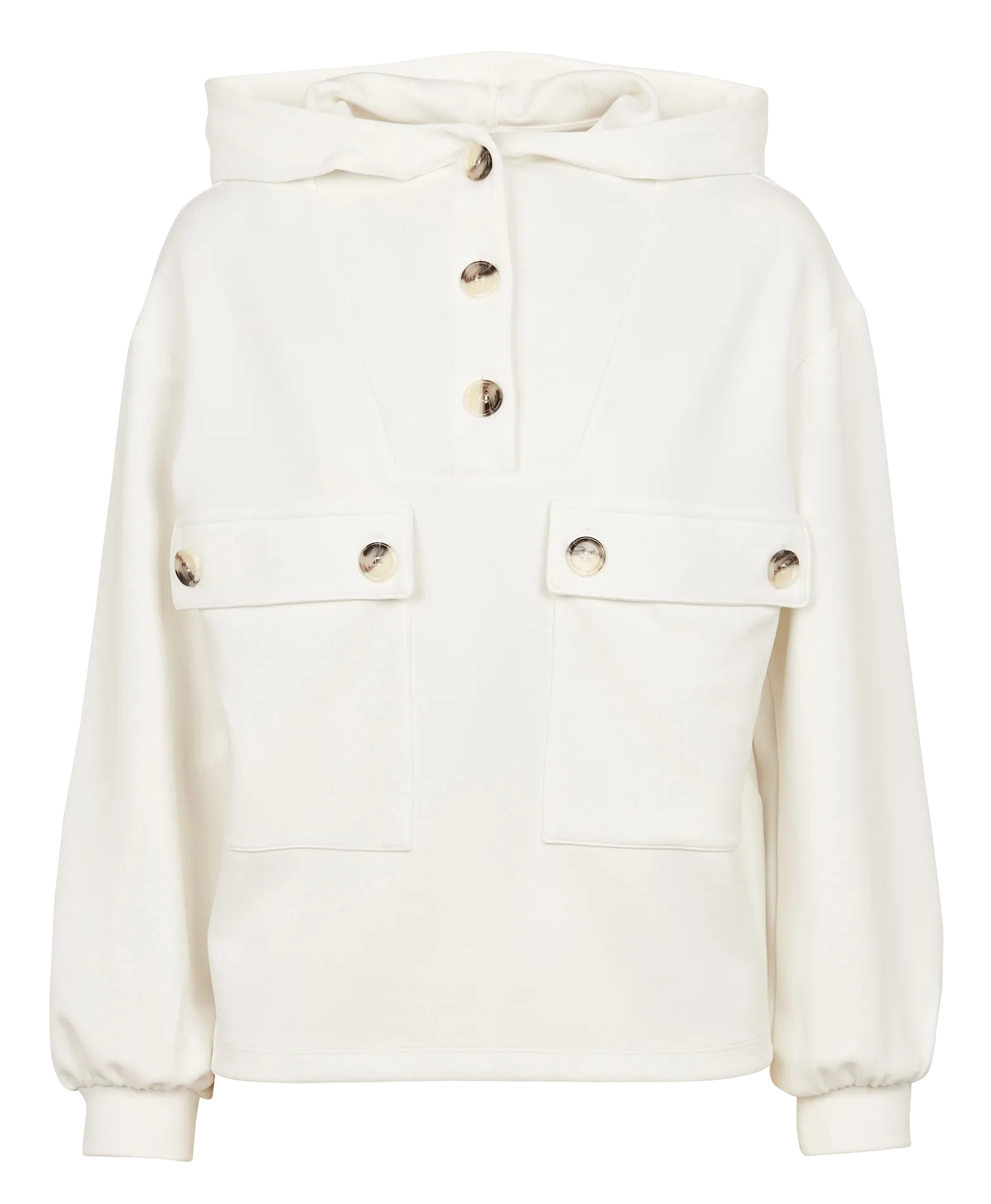 MAISON 123 CADIX  SUDADERA HOLGADA CON CAPUCHA EN BEIGE