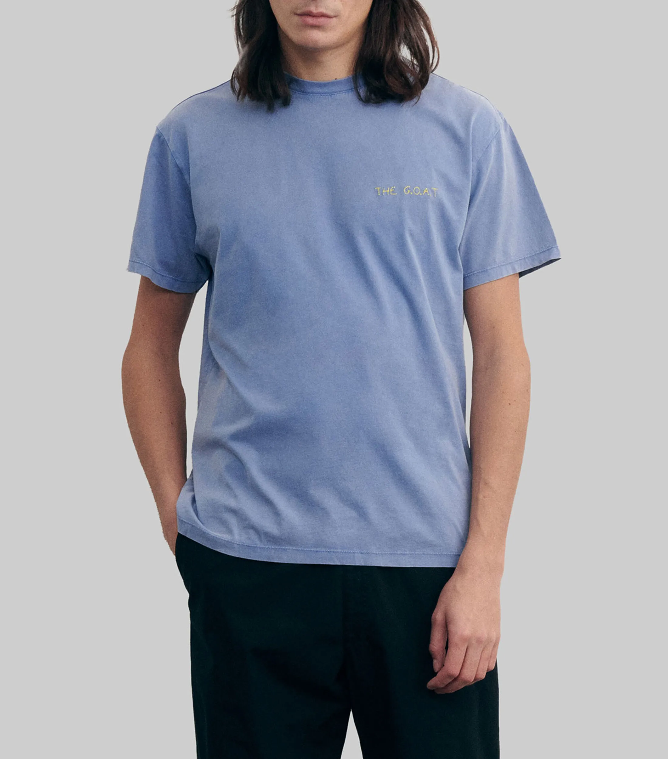 Maison Labiche Playera de cuello redondo y manga corta con bordado Hombre