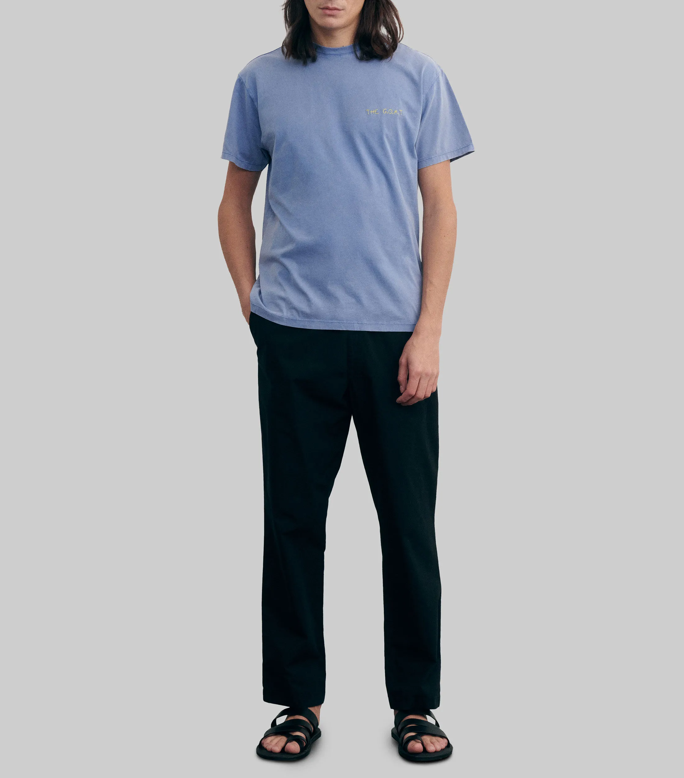 Maison Labiche Playera de cuello redondo y manga corta con bordado Hombre