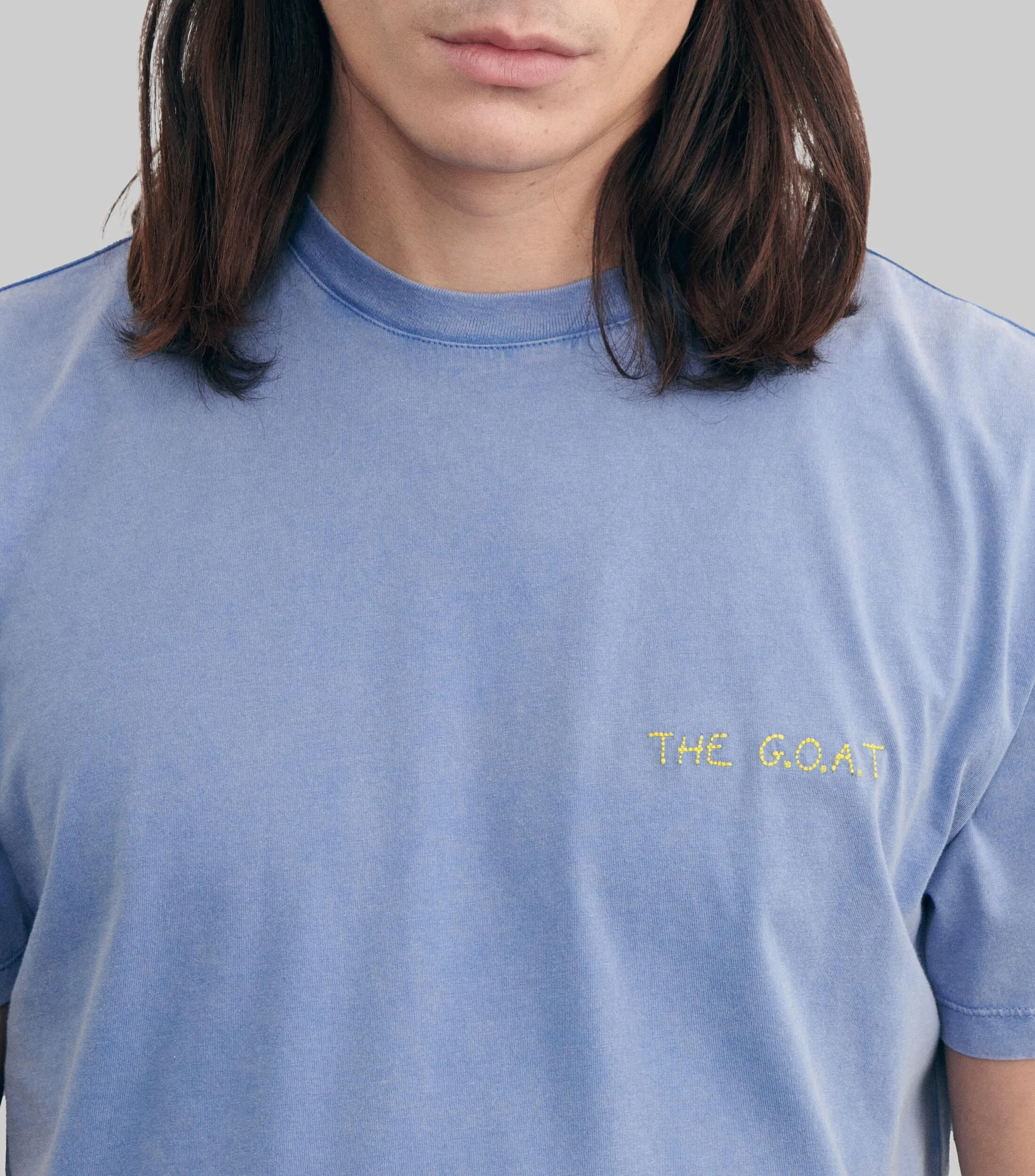 Maison Labiche Playera de cuello redondo y manga corta con bordado Hombre