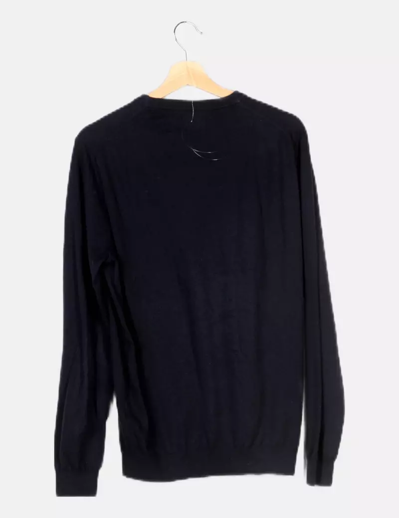 Massimo Dutti Jersey azul marino básico