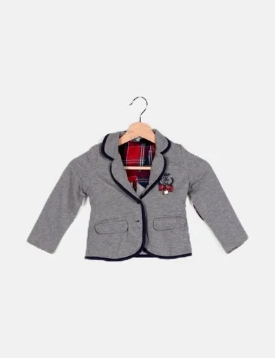 Mayoral Chaqueta gris ribetes azul