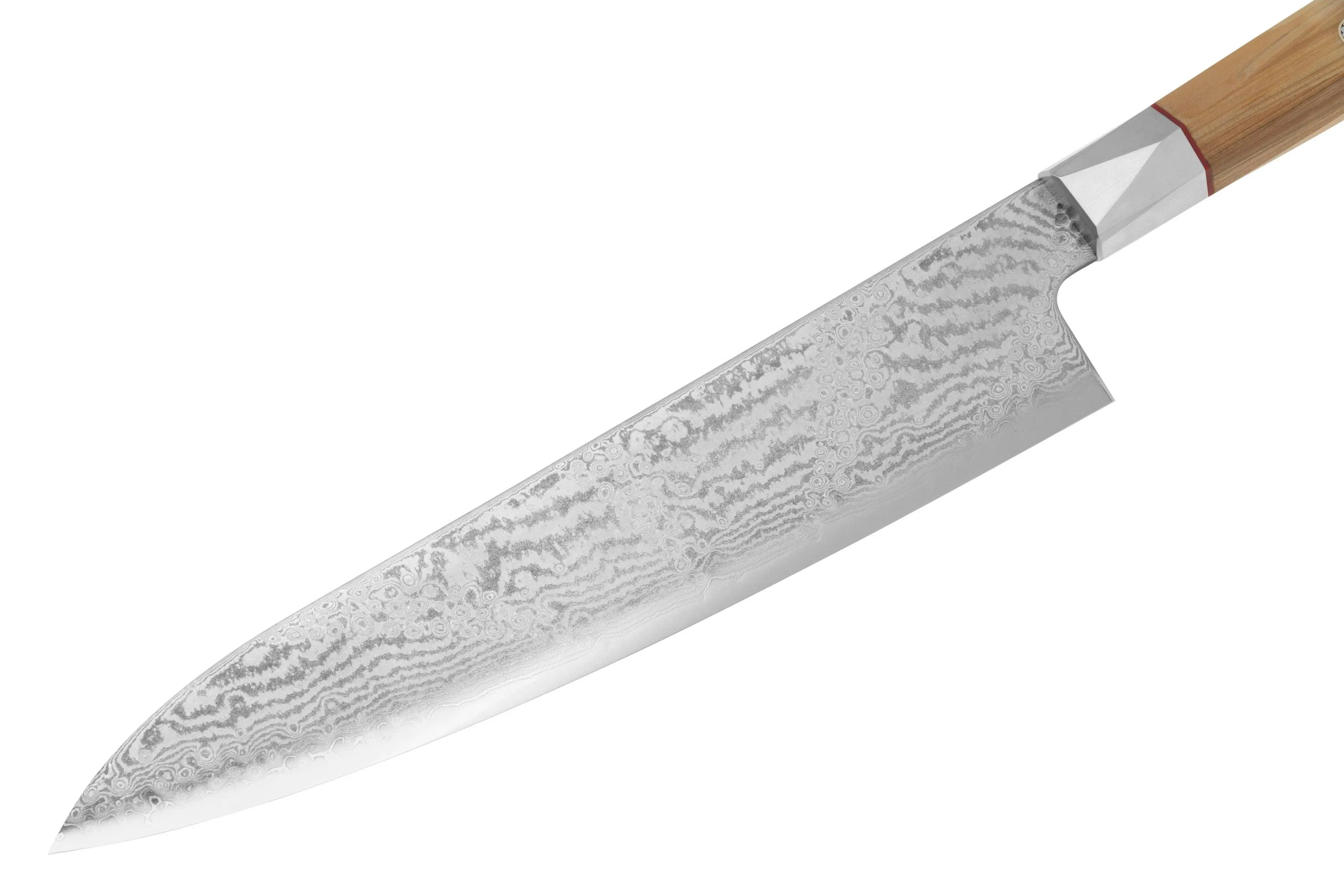 MCUSTA ZANMAI GYUTO ZBX23005DS, 33LAYER DAMASCUS/VG10, HINOKI HANDLE, KNIVESANDTOOLS EXCLUSIVE, CUCHILLO DE CHEF, 21 CM