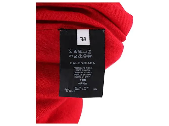 Minivestido de punto Balenciaga en lana roja 