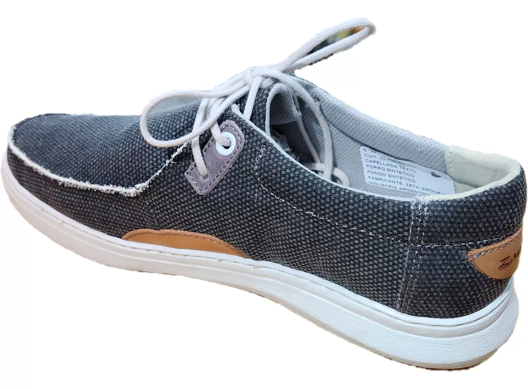 Mocasín Náutico Liviano Zurich Lona 848/pa Cordones Hombre