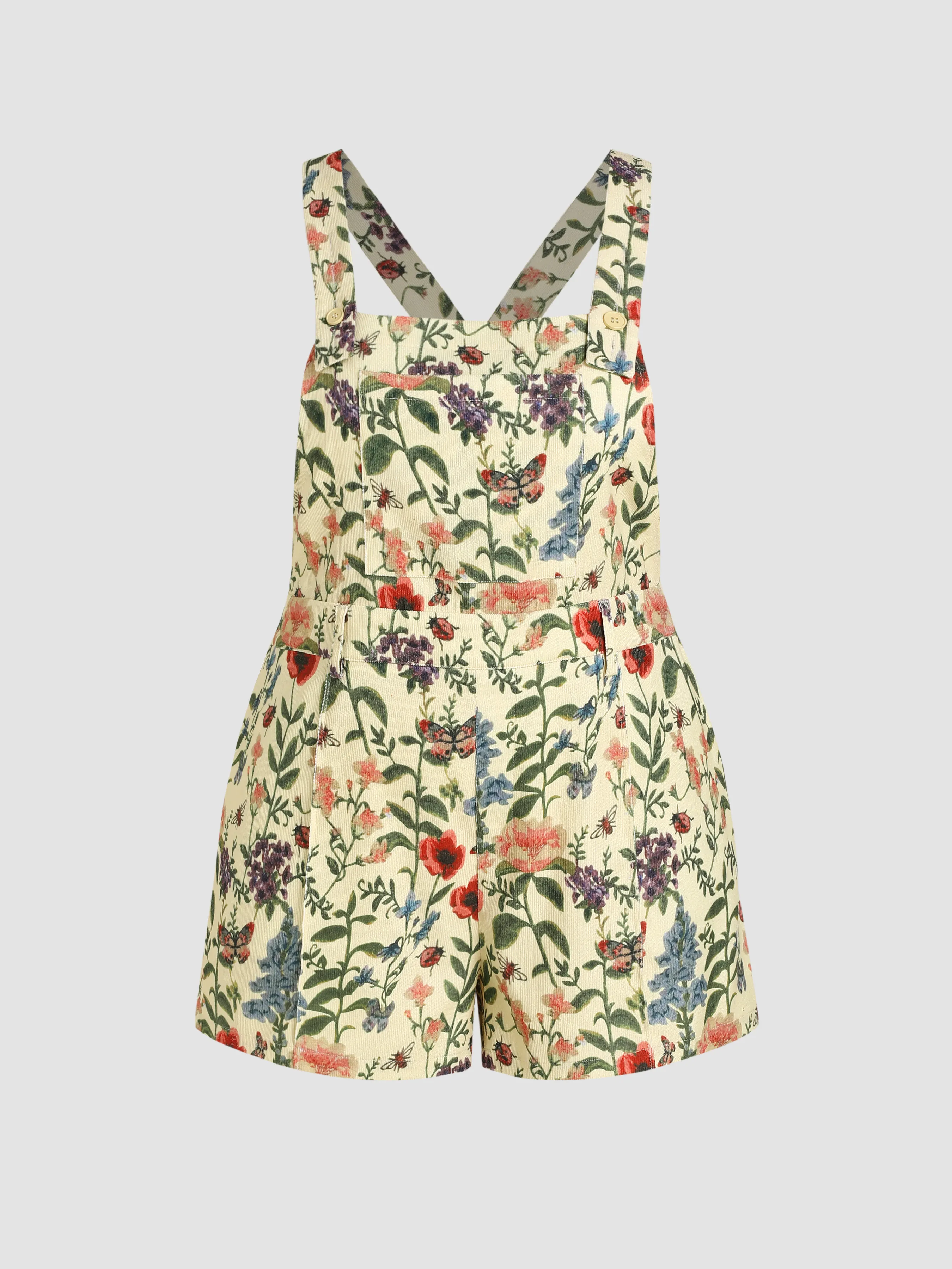Mono de Pana con Botones y Estampado Floral Curvy