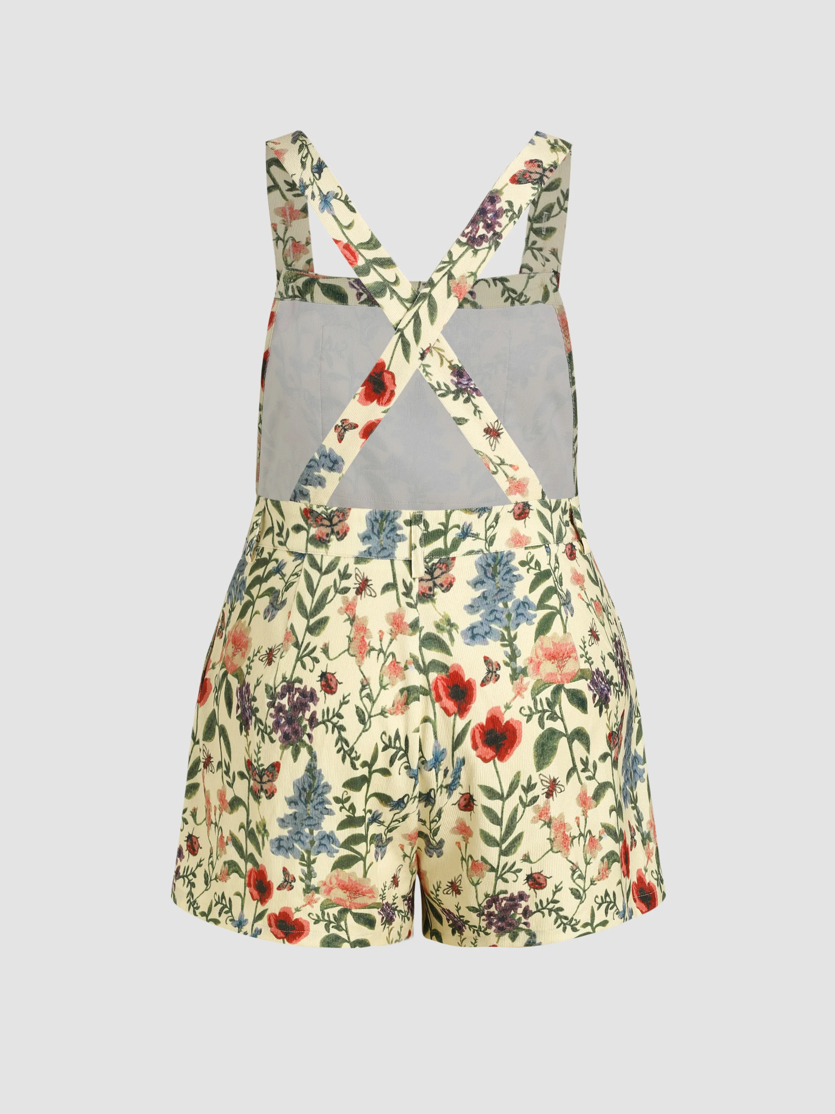 Mono de Pana con Botones y Estampado Floral Curvy