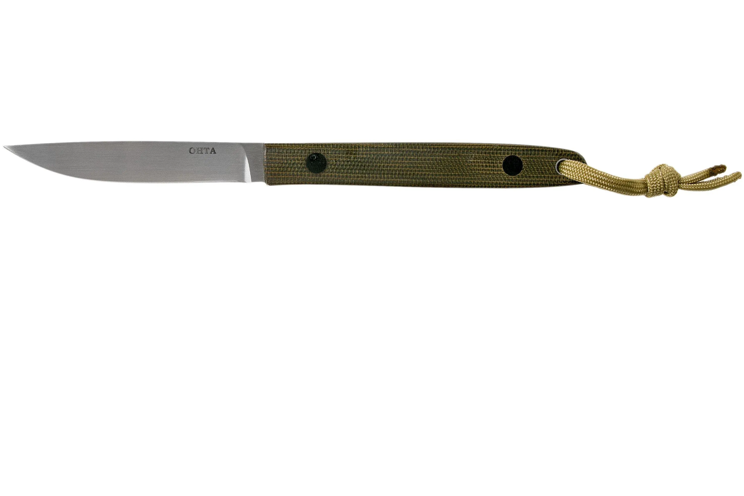 Ohta OFB SS 75 Green Canvas Micarta cuchillo fijo