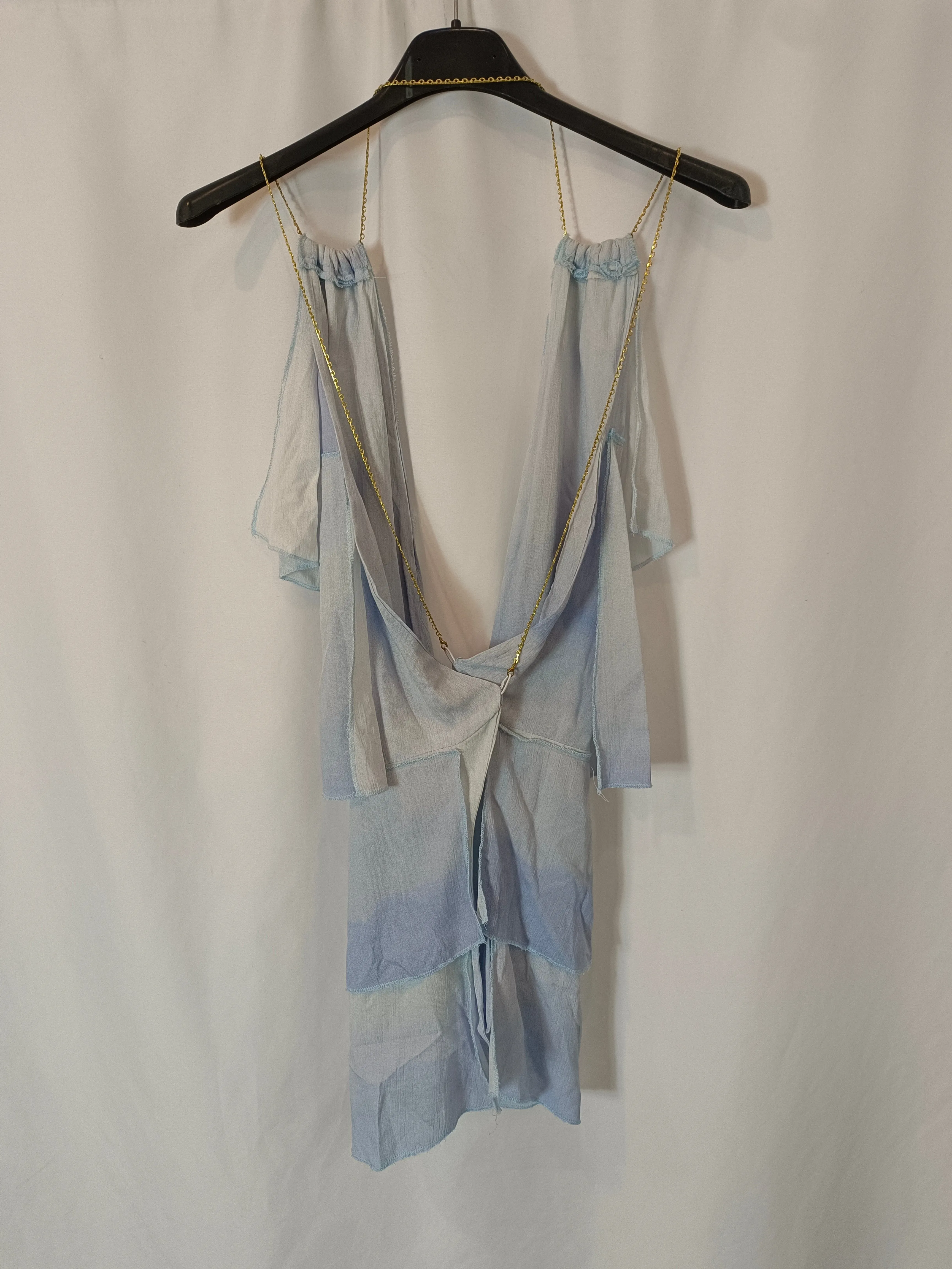 OTRAS. Top azul volantes TU(s/m)