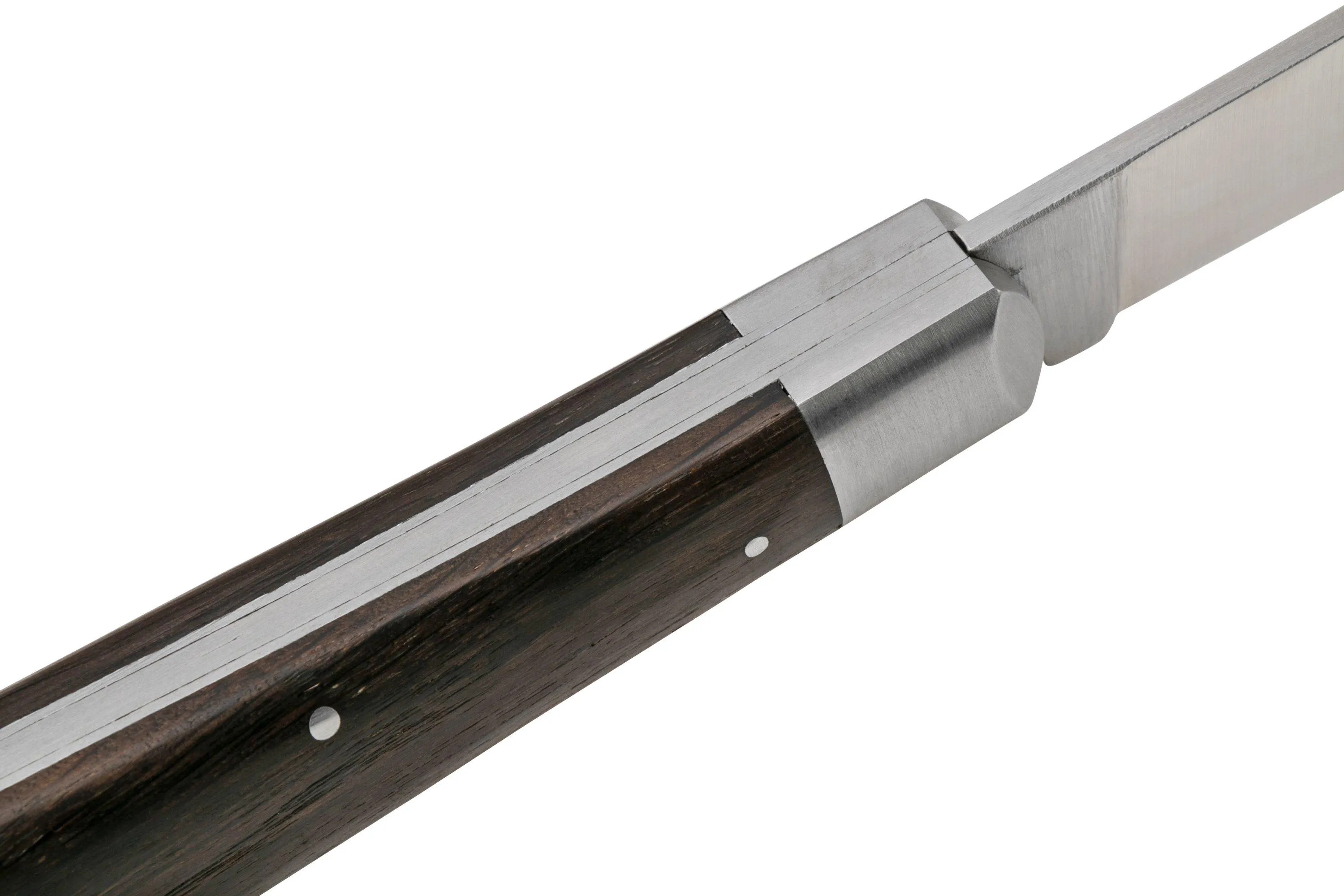 Otter Anchor Knife 172 LB Large Carbon, Smoked Oak, Stainless Anchor, Leather Strap, navaja