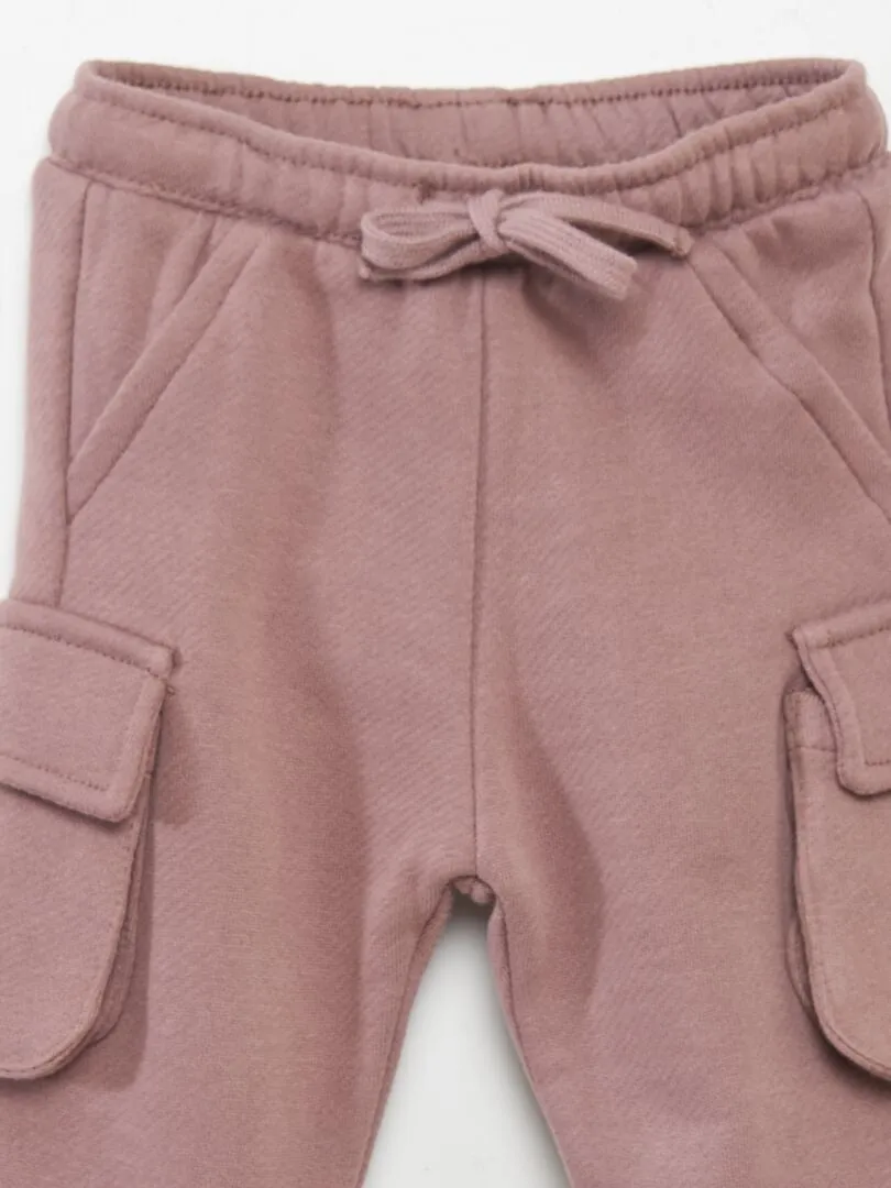 PANTALóN DE JOGGING CON BOLSILLOS CON SOLAPA  PURPURA