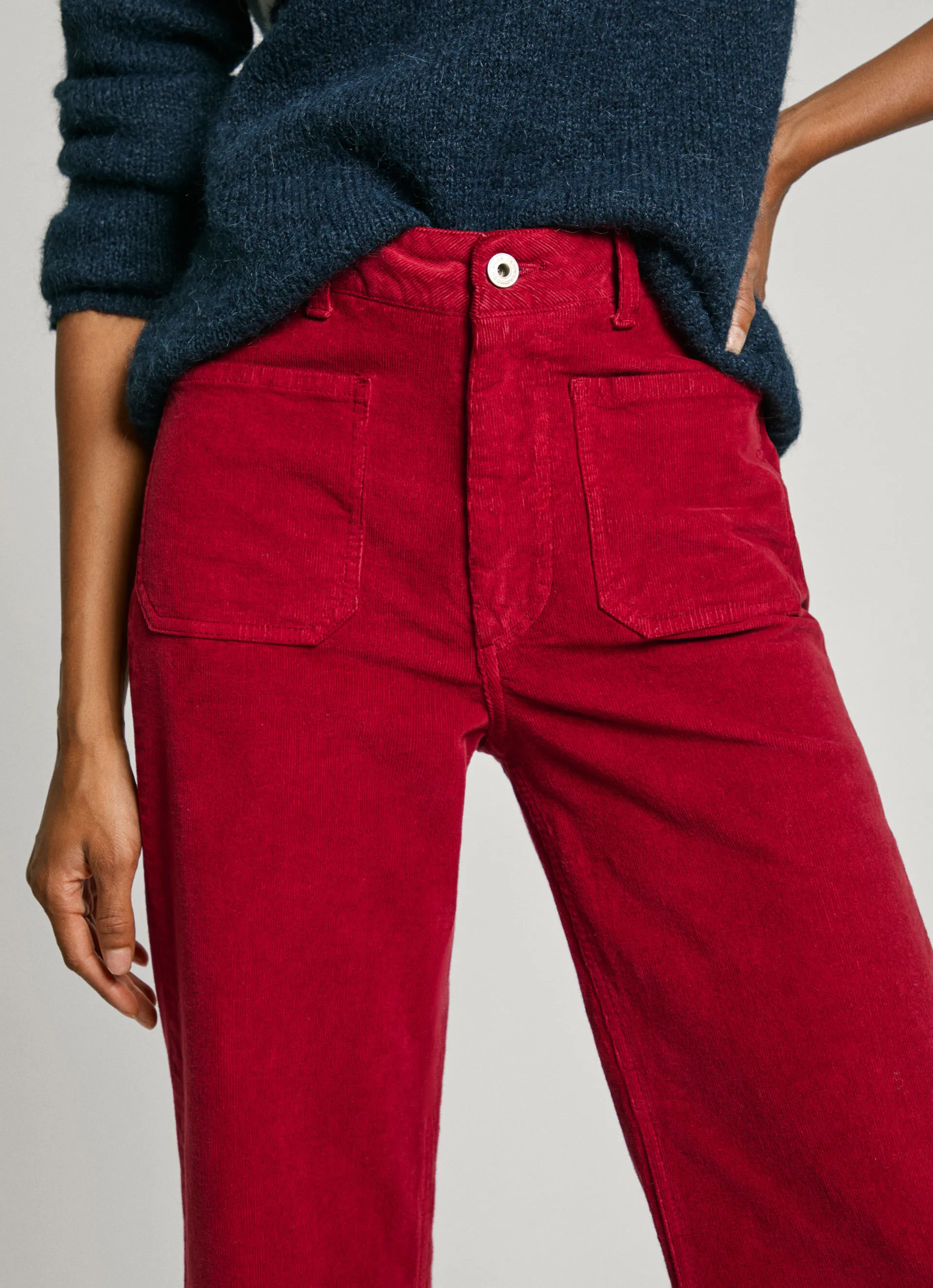 pantalón de pana fit flare