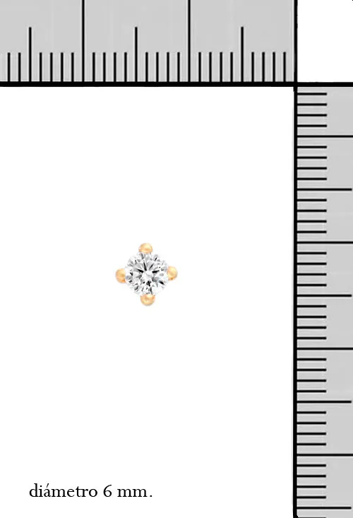 PENDIENTES GARRA ORO 18K CON CIRCONITA 234_26396